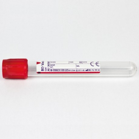 Plastic 6ml red 13 x 100mm hemog