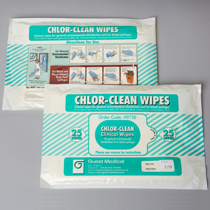 Single Pack Chlor-Clean Body Wipe Spill Kit 