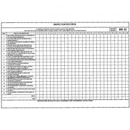 PROFILE/BED RAIL INSPECTION RECORD BOOK