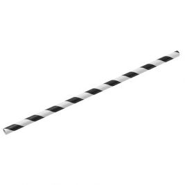 Paper Straw Black Stripe 8" 1x250